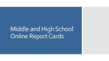 Accessing Electronic Report Cards