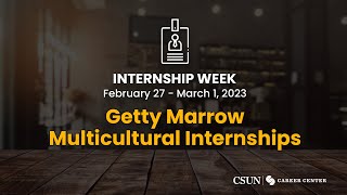 Getty Marrow Multicultural Internships