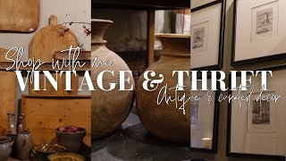 THRIFT WITH ME + HAUL | Antique Home Decor Shop With Me | Organic modern style #teddyblake