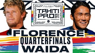 John John Florence vs Rio Waida | SHISEIDO Tahiti Pro pres by Outerknown 2024  Quarterfinals