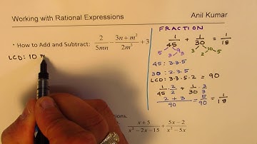 How to Add and Subtract Rational Expressions and State Restrictions