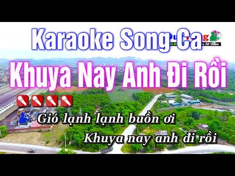 Karaoke ||  Khuya Nay Anh Đi Rồi Song Ca || Nhạc Sống Duy Tùng