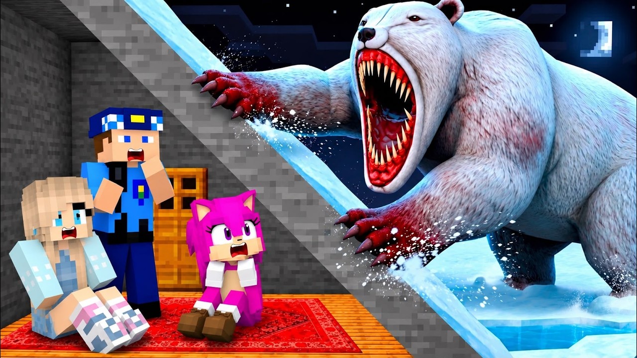 KORKUNÇ KUTUP AYISINDAN SIĞINAĞA KAÇTIK! – Minecraft