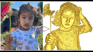 ARTCAM FACE MODELLING #IMAGE 2D TO 3D#HUMAN FACE SCULPTING #BAS RELIEF MODELLING#HOW TO MAKE 3D FACE