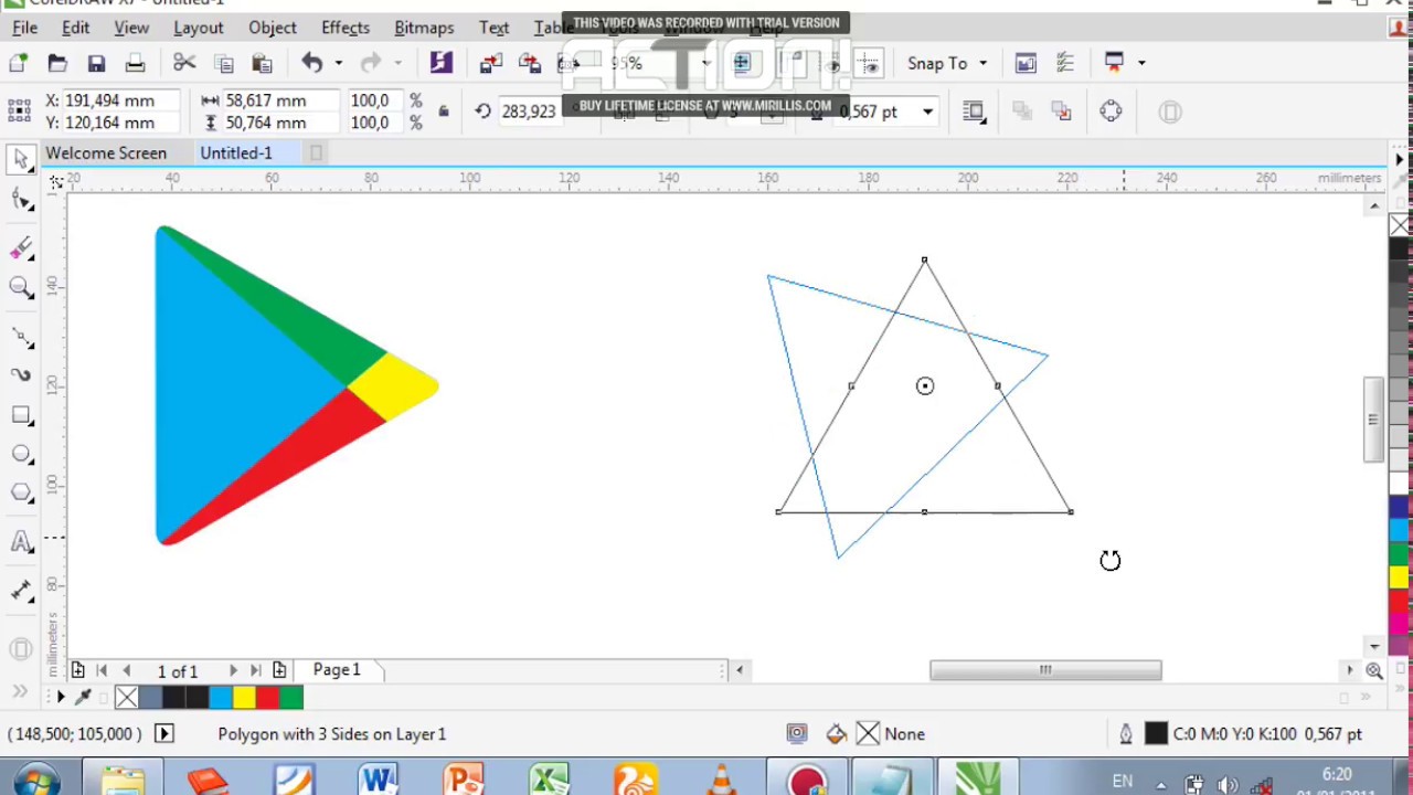  Cara  Buat Logo Play Store Di  Corel Draw  X7  YouTube