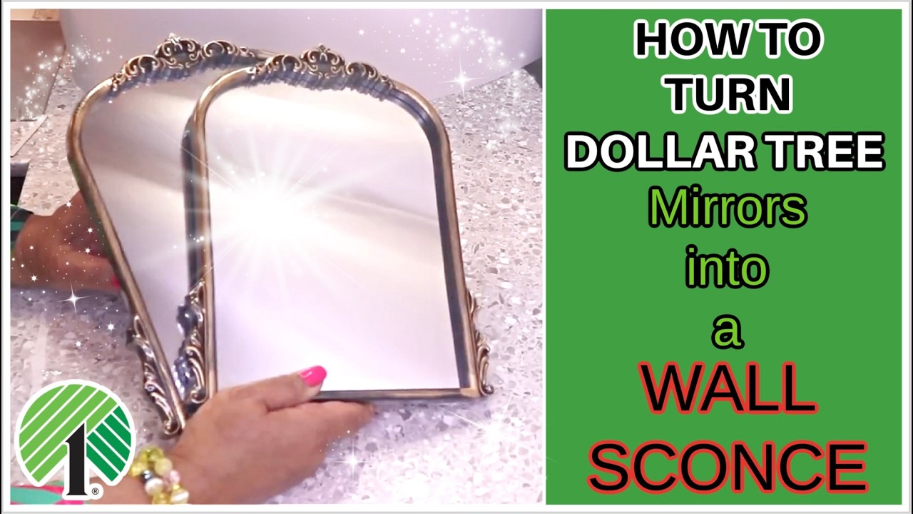 Turn Dollar Tree Arch Mirrors into a  BUTTERFLY Wall Sconce | DOLLAR TREE DIY