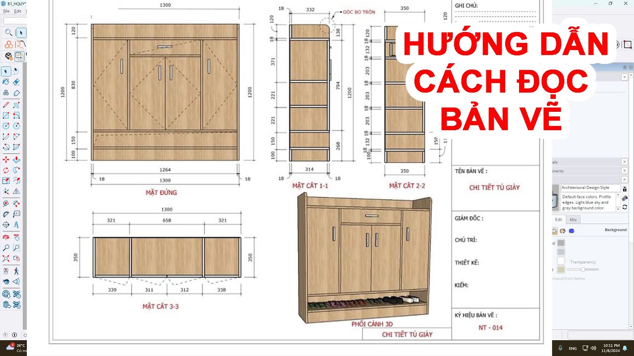 CÁCH ĐỌC BẢN VẼ NỘI THẤT - YouTube