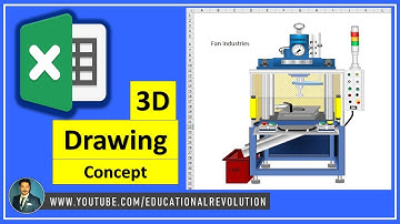 How to make 3d Drawing in Excel | Drawing in Excel