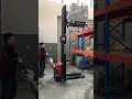 Pallet rack stacker in operation #mezzanine #shelves #factory #wireshelving