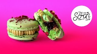 RASPBERRY GREEN TEA MACARONS - The Scran Line