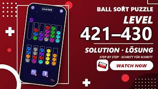 Ball Sort Puzzle – Level 421–430 gelöst