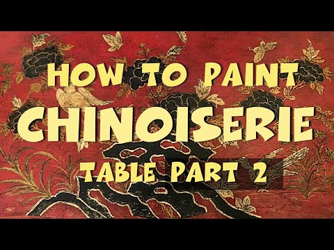 how to paint chinoiserie table part 2
