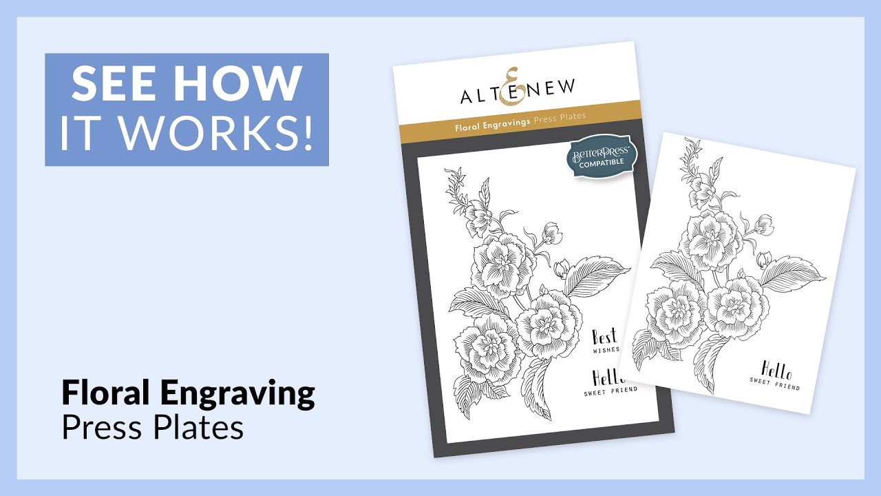 Floral Engravings Press Plate Set
