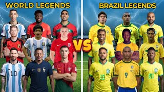 World Legends 🆚 Brazil Legends (Ronado, Messi, Pele, Maradona, Ronaldinho, Neymar, Mbappe, Vinicius)