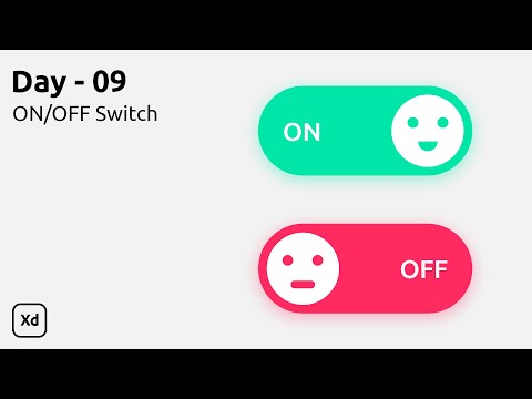 On/Off Switch Design in Adobe XD | Daily UI Design Challenge | Day - 09