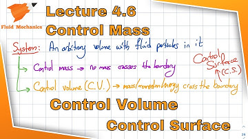 Fluid Mechanics 4.6 - Control Mass, Control Volume and Control Surface