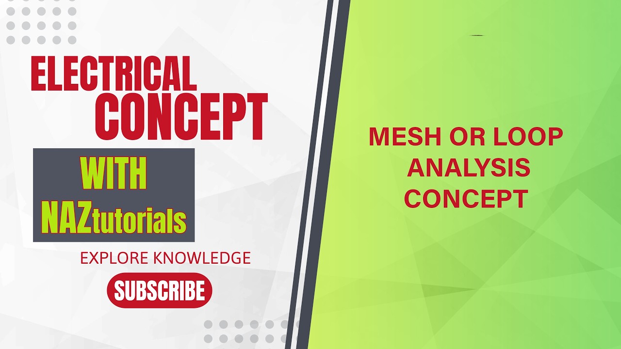 MESH OR LOOP ANALYSIS CONCEPT#electrical #kvl #mesh ANALYSIS - YouTube