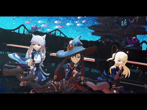 【MMD】 Siren SUNMI ~Genshin Impact~  Mona Flschl KeQing