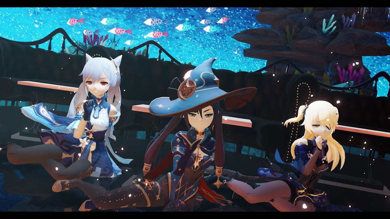 【MMD】 Siren SUNMI ~Genshin Impact~  Mona Flschl KeQing