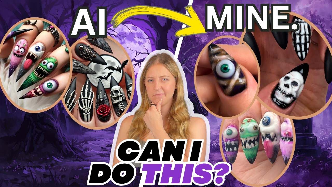 I Tried AI’s Spookiest Nail Designs