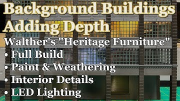 Background Structure Build - Illuminated HO Scale Walthers "Heritage Furniture" Background Building