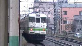 115系433M新潟経由信越本線村上行き長岡駅発車