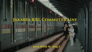 Jakarta KRL Commuter Line. Sony A 6400 4K  Slog 3