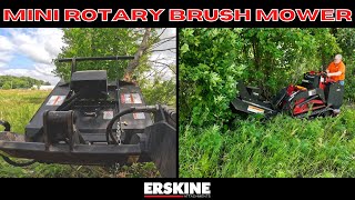 The Erskine Mini Rotary Brush Mower in action by Erskine Attachments 261 views 9 months ago 2 minutes, 45 seconds