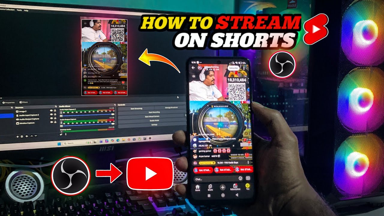 How To Live Stream on YouTube shorts with obs studio || 🤩 best obs ...