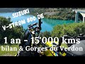 Suzuki vstrom 800 de 15000kms en 1 an  bilan et balade dans les gorges du verdon