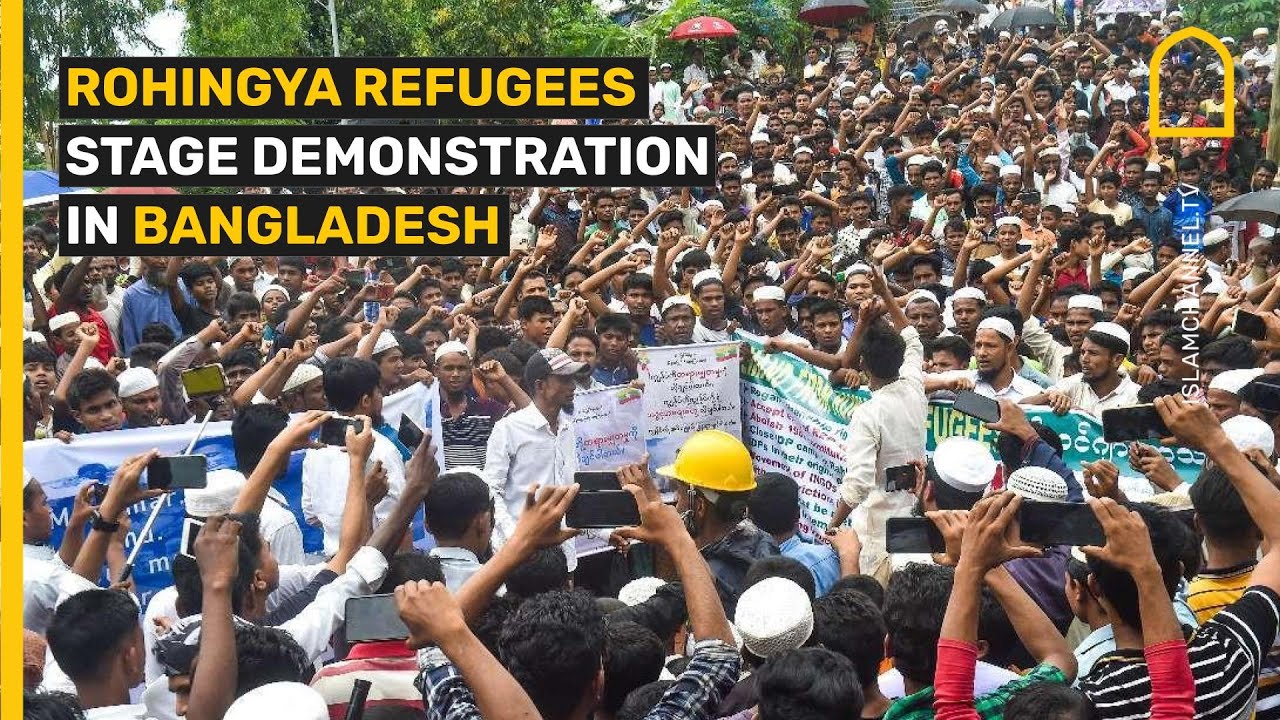 Rohingya refugees stage demonstration in Bangladesh
