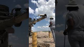 Pouring concrete piers for the house