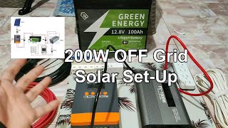 DIY 200W Solar Set-up | Off-Grid System With LiFePO₄ Battery (Full Setup & Wiring)
