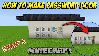 How to Make Password Door in Minecraft | Password Door Build in Minecraft