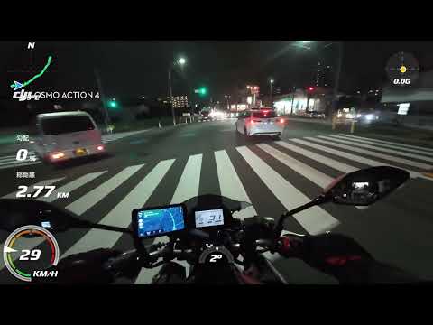 バイク初心者が夜のツーリング　【MT25】
