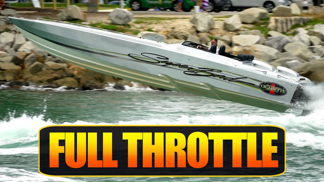 BOATS GO FLYING!! CIGARETTE CRUSHES HAULOVER INLET