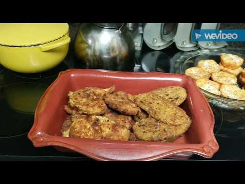 Homemade Crispy Chicken Breast strips and large Tater Tots!