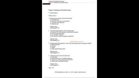 Test Bank For OpenStax Microbiology (Chapter 11: Mechanisms of Microbial Genetics )