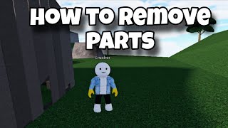 How to Remove Parts in Car Crushers 2 Roblox | Barn find update