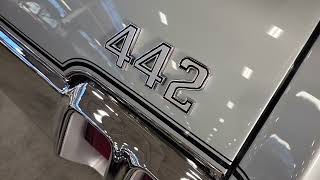 1970 Oldsmobile 442 W30 in platinum at the Fall Special Mecum Indy 2023