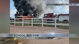 Students safe after school bus catches fire in Hereford