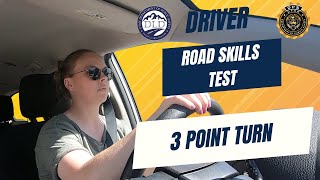 Utah DLD Road Skills Test Mandatory Maneuvers  Three Point Turn Single Camera Views