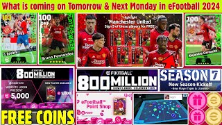 New Update: What is coming on Tomorrow & Monday in eFootball 2024, Season 7, POTW, Free Coins & Epic