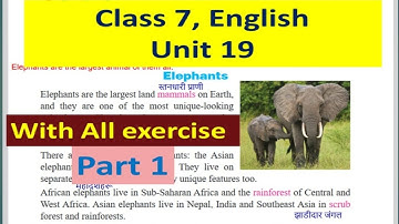 Class 7 English Unit 19 with all EXERCISE//Grade 7 unit 19 with solution/Part-1