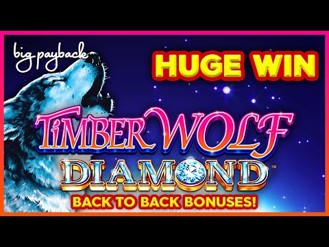 Timber Wolf Diamond Slot - HUGE WIN BONUS!