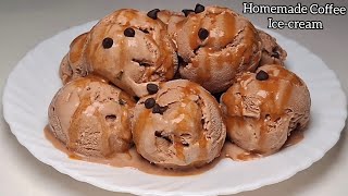 Coffee Ice Cream | Homemade Coffee Ice Cream | Easy Recipe without Condensed Milk & Electric Beater