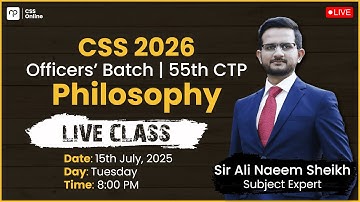 CSS Philosophy with Sir Ali Naeem Sheikh 📚 | FREE Class by Nearpeer 🎓