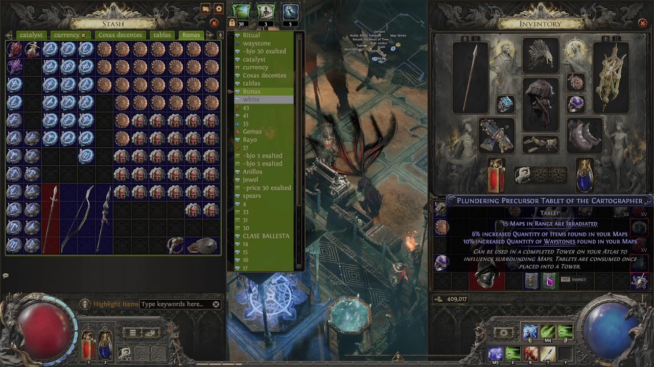 Path of Exile 2 Lightning Spear Amazon Mapa 15 LV 91
