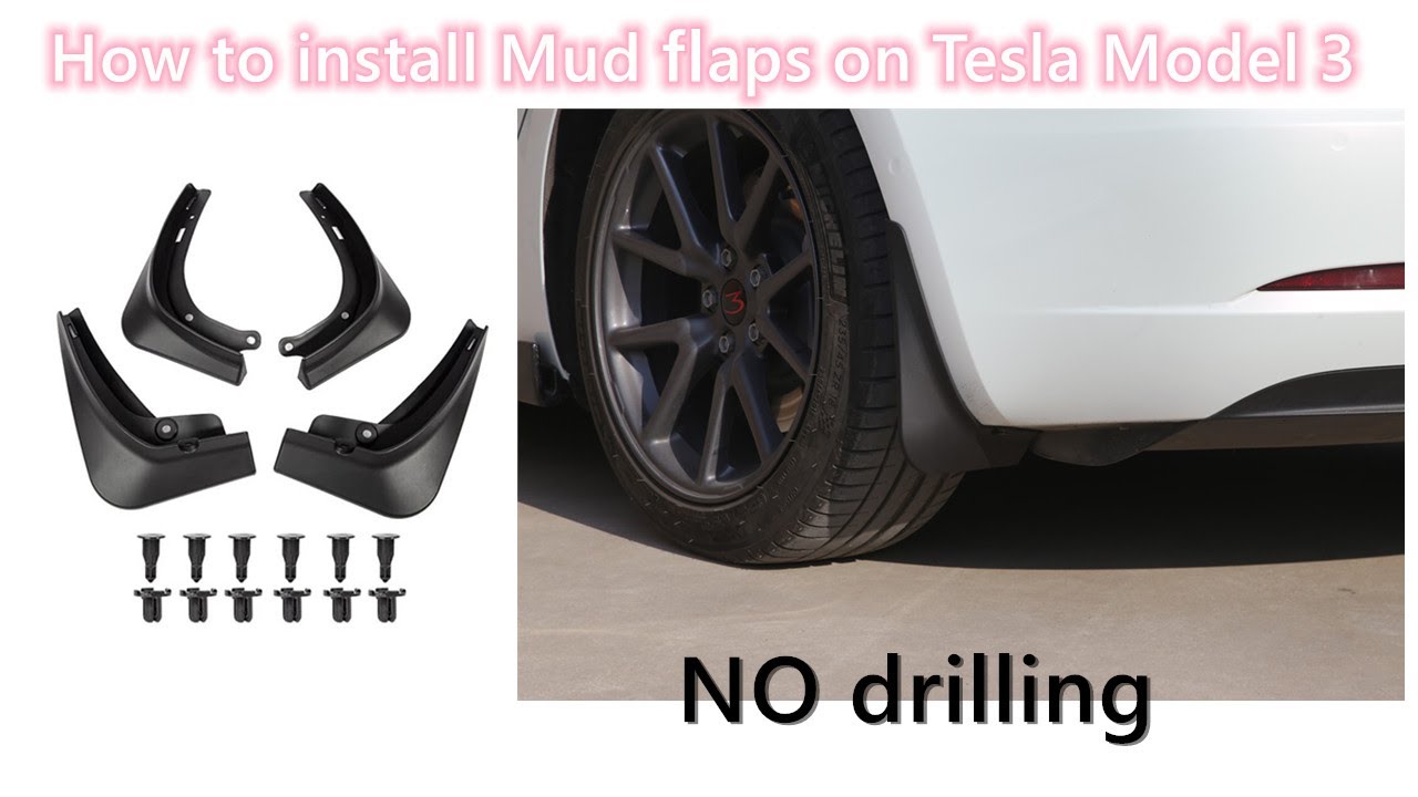 How to install Mud flaps on Tesla Model 3 2022 2023 