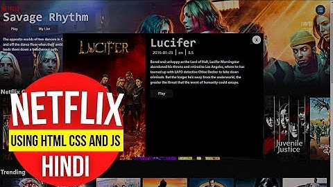 Netflix clone using html, css and javscript